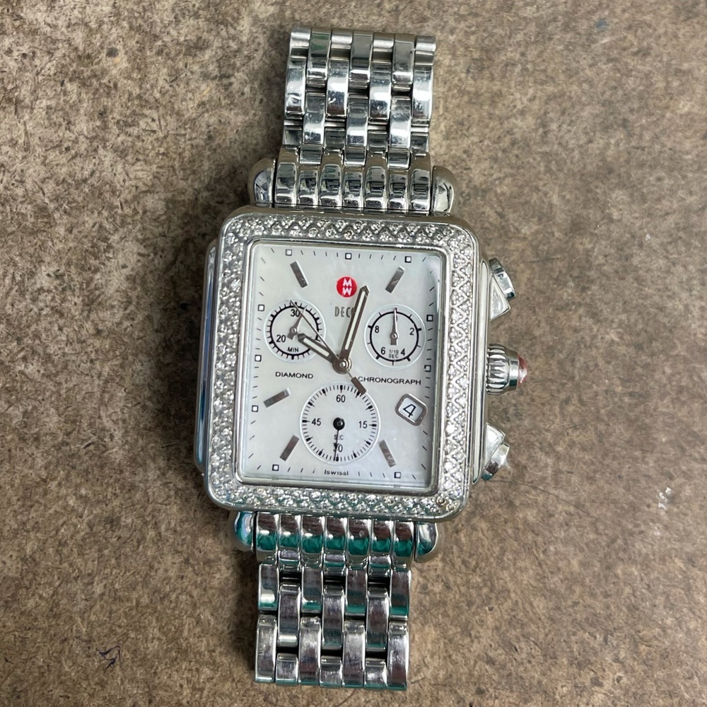 Michele Deco Silver/Diamond watch